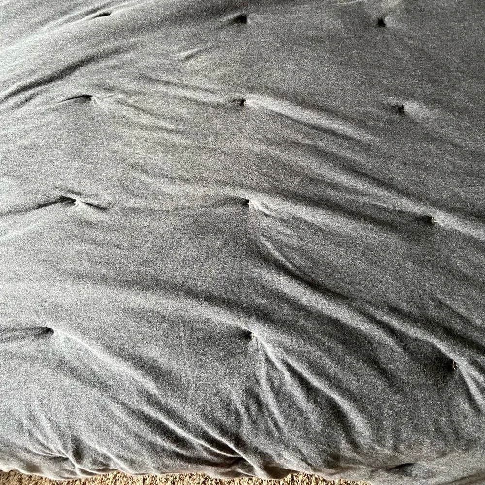West Elm Mocha and Dark Charcoal Reversible Comforter Quilt Full/Queen